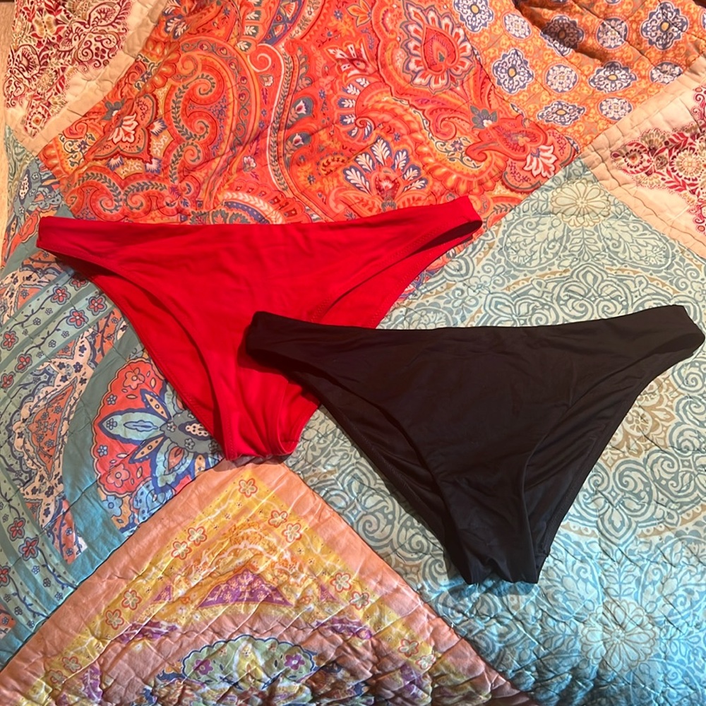 2 Athleta size M swim bottoms